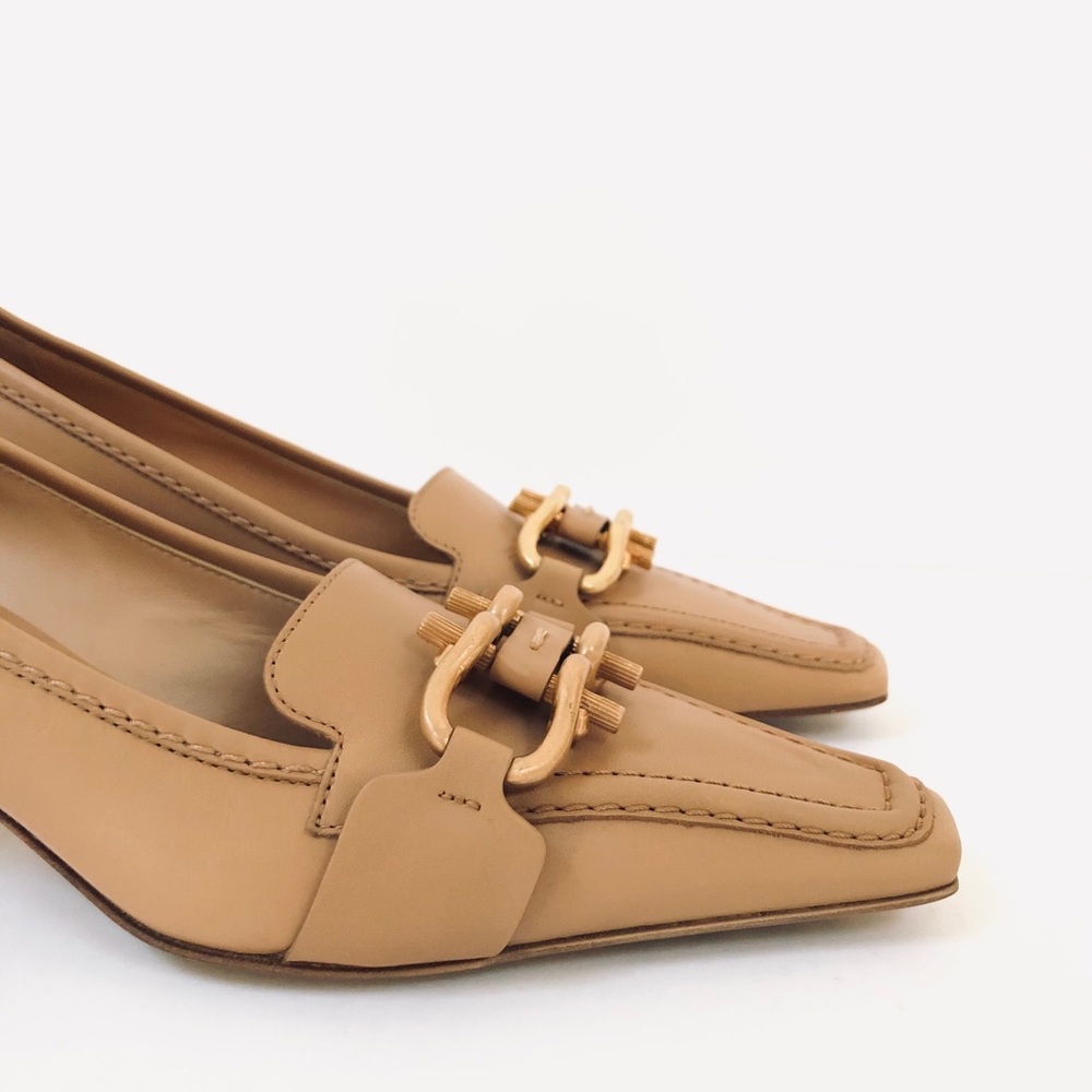 Bottega Veneta Square Toe Kitten-Heel Loafers pump - Picture 4 of 16